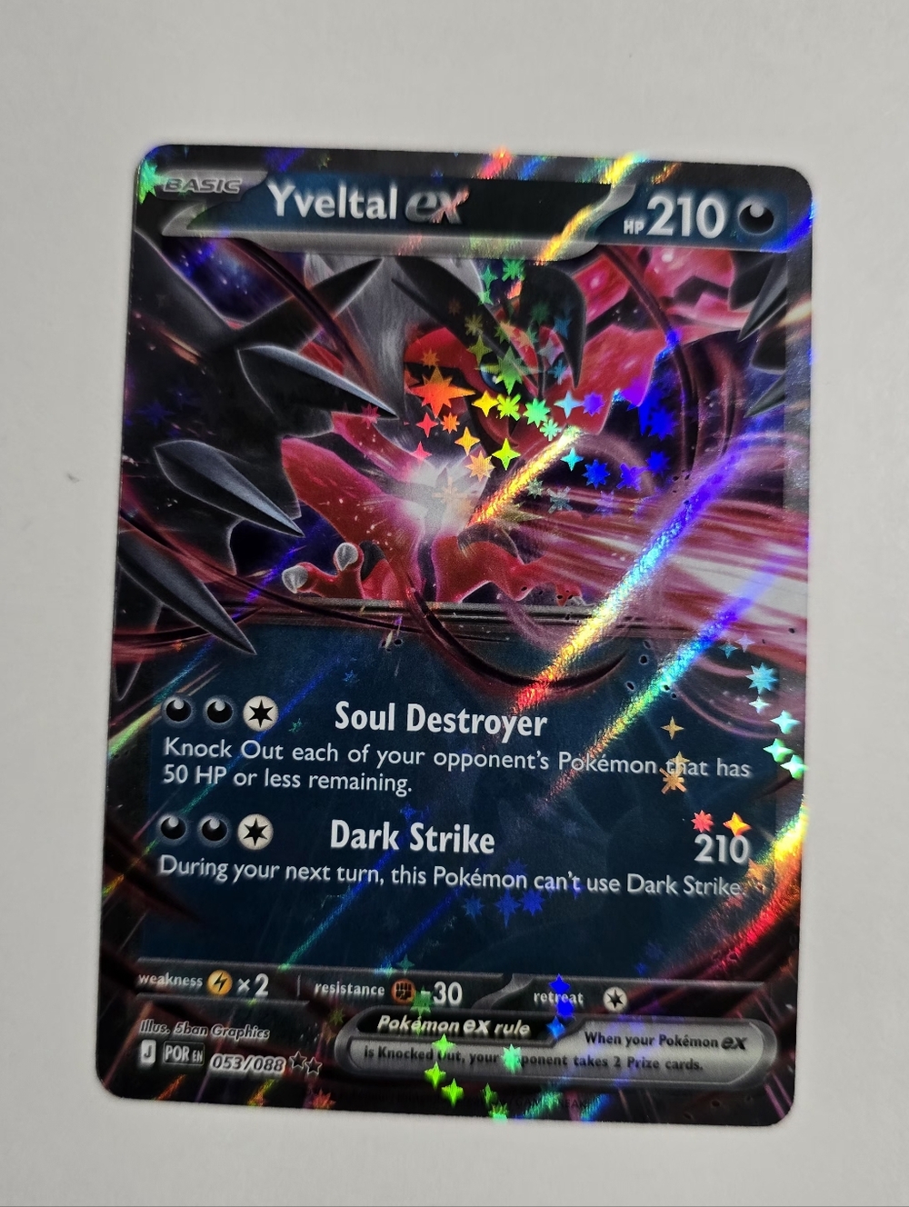 Pokemon Yveltal ex 053/088 Me03: Perfect Order Holo